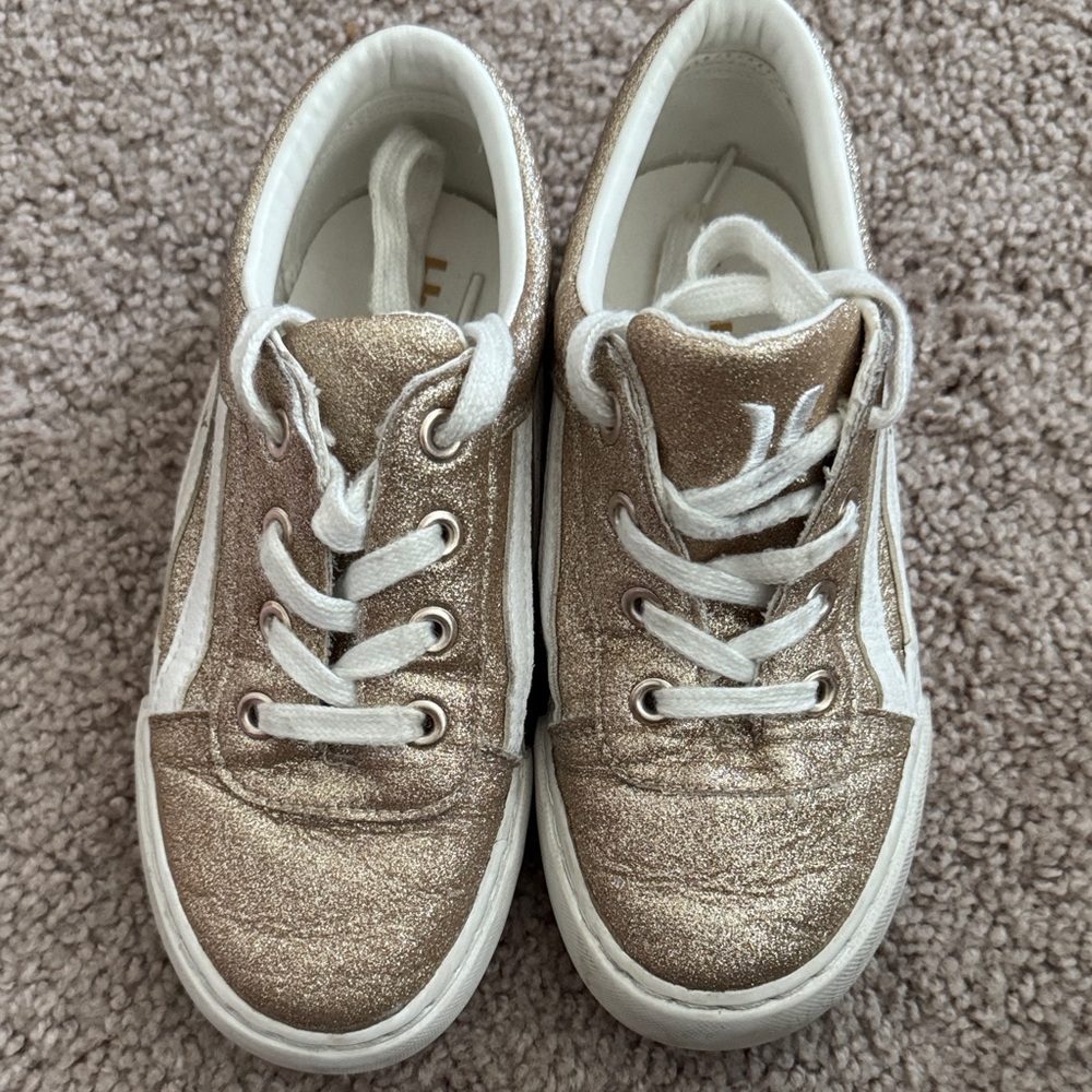 Hurley Kids Gold and White Sneakers